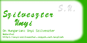 szilveszter unyi business card